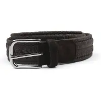 Profuomo Waxed Geweven Riem Bruin
