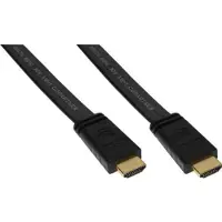 InLine Platte HDMI kabel - versie 1.4 (4K 30Hz) / zwart - 7,5 meter