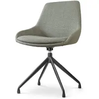 Nolon Eetkamerstoel Nola-Isa draaibaar | chenille groen 54x86.5x54 cm eetkamerstoelen | NADUVI