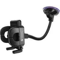 Forcell Smartphone Autohouder Zuignap Lange Arm 27 cm Zwart