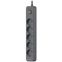 Tracer Power Line+ 1,8 meter, 6 stopcontacten, grafietkleur