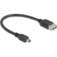 DeLOCK USB 2.0 Cable USB Type Mini-B male to EASY USB Type-A female 0,2 m