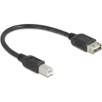 DeLOCK USB 2.0 Cable USB Type-B male to EASY USB Type-A female 0.2 m