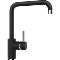 Schock armatuur FONOS in ONYX met verstelbare, vaste uitloop / Éénhendelmengkraan / Cristalite Plus