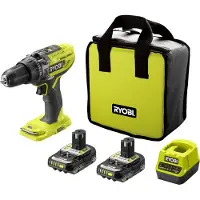 Ryobi Accuboormachine met percussiefunctie R18PD3-220S, 18V, 50Nm, 2x2Ah accu's + 2A oplader, inclusief transporttas