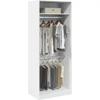 vidaXL Kledingkast 80x50x200 cm bewerkt hout wit