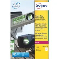 Avery Weerbestendige folie-etiketten L4775-20 Permanent klevend A4 Wit 210 x 297 mm 20 Vellen à 1 Etiket