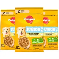 Pedigree 3x Hondenvoer Hondenbrokken Junior Kip 2,6 kg