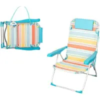 Aktive 62421 5 Positions 55x60x90 Cm Beach Chair Veelkleurig