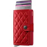 Secrid Unisex Miniwallet Emboss Diamond Red Maat: OS | Portemonnees Outlet | Unisex | Rood