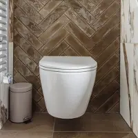 Saniclear Jama randloos hangend toilet met platte softclose zitting