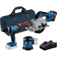 Bosch Gsr18v-45+gws18v-8+gbh18v-22+3x4.0ah+b Elektrische Gereedschapset