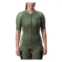 LeBram Glières Women's Jersey met korte mouwen Khaki Green