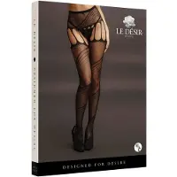 Le Désir - Open Kruis Panty - Zwart