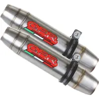 Gpr Exhaust Systems Deeptone Inox Dual Slip On Gw250-f Inazuma 12-17 Niet Gehomologeerde Demper