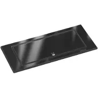 NABER Stopcontacten, Elektrotechniek Stopcontactelement EVOLINE Backflip glas zwart, 2 stopcontacten, 1 USB type C