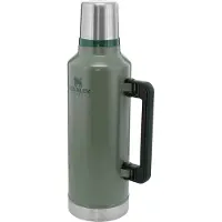 Stanley Classic Legendary Thermosfles 2.3L - Houdt 45 Uur Warm, 2 Dagen Koud - Lekvrij - Vaatwasserbestendig - BPA-Vrij - Voor Koffie, Thee en Meer - Roestvrijstalen Thermoskan - Hammertone Green