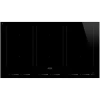 Smeg Inductie Kookplaat Kookplaat, Linea, Inductie, 90 cm, Zwart, Inbouw: Vlak opbouw of vlak inbouw