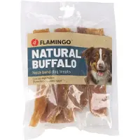 Flamingo DDubbelpak: 2x200g natuurlijke snack buffel nek lint hondensnacks