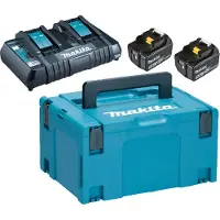 Makita LXT 18V 5,0 Ah accu (2x) + snellader + Mbox