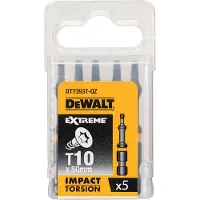 DeWalt Schroefbits - Extreme Impact Torsion - Torx T10 Impact - 57mm - 5 Stuks