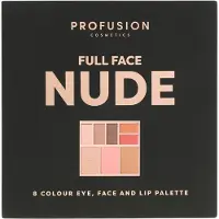 Profusion Full Face - 8 Kleur Oog-, Gezichts- en Lippenpalet - Multi-Finish Oogschaduw - Highlighter - Bronzer - Blush & Lippenstiften