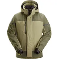 Snickers Workwear 1112 Waterdicht geïsoleerd jack Khakigroen/Donkerkhakigroen maat 3XL heren
