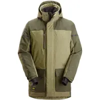 Snickers Workwear 1801 Waterdichte Geïsoleerde Parka Khakigroen/Donkerkhakigroen maat XL heren
