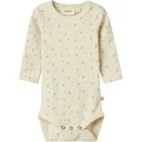 Lil´ Atelier Rompertje/body 'NBFGago' crème / groen / rosa