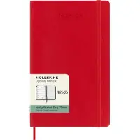 Moleskine 18 Maanden Agenda - 2025/26 - Wekelijks - Large - Zachte Kaft - Rood