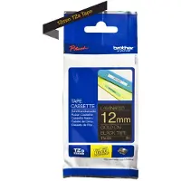 Brother Tape TZe-334 Goud op zwart (12 mm)