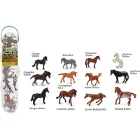 Collecta Figurine Mini Set - 12 Paarden - Paarden - Handgeschilderd - Miniatuur