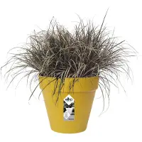Elho Loft Urban Rond 40 - Bloempot voor Buiten - Ø 38.5 x H 35.3 cm - Oker
