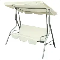 Aktive Garden Swing Seat 170x110x153 Cm Zilver