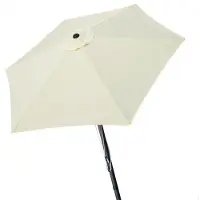Aktive Aluminium Hexagonal Pole Height Uv Protect Parasol Double Pulley System 300 Cm 48 Mm 250 Cm Beige