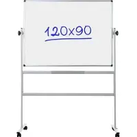 Viking Superior Kantelbaar whiteboard Vrijstaand Magnetisch Email Dubbelzijdig 120 (B) x 90 (H) cm