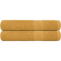 vidaXL Saunahanddoeken FROGN 2 st 80x200 cm 360 g/m² goud