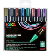 Posca - Medium Tip Pen - Metallic colors, 8 pc (401668)