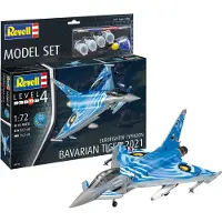 Revell Modelbouwpakket Militaire voertuigen - 63818 Eurofighter Typhoon - Bavarian Tiger 2 - Model Set Plastic - 1:72 - Modelbouw
