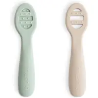 Mushie Eerste Set Babylepel Cambridge Blue Shifting Sand 1 set