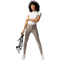 HORZE Leonie dames fullseat rijbroek , Simply taupe, 34