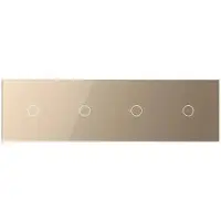 Livolo | Goud | 1+1+1+1 | Dimmer | Wisselschakelaar | Smart Home -