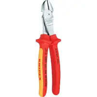 Knipex Zijsnijtang | 140 mm Lengte | Geïsoleerd | Meer-Componentengrepen | VDE-Getest | Verchroomd - 70 06 140 SB
