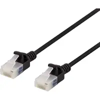 Deltaco U/UTP Cat6a patch cable slim 3.5mm diameter 5m black