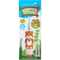 Brush-Baby BRB233, kindertandenborstel, zwart, oranje, wit, 2 minuten, zachte borstelharen, ovaal, batterij