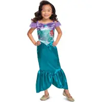 Disguise DISNEY Prinses - THE LITTLE MERMAID, de kleine zeemeermin Ariel , Maat M (7-8 jaar), Meisjes