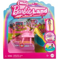 Barbie Mini BarbieLand Doll & Toy Vehicle Sets 1.5-inch Doll & Dream Boat with Color-Change Surprise