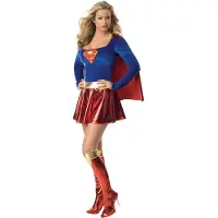 Generik Rubie's Verkleedjurk Supergirl Dames Polyester Blauw 4-delig Mt M