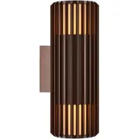 Nordlux Wandlamp buiten Aludra Double, dimbaar, bruin / roest, Aluminium, Wandlamp buiten