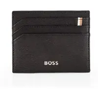 HUGO BOSS Leren Kaarthouder Iconic Card Holder Black Zwart
